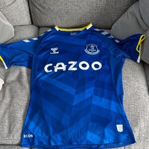 Hummel Men's Everton F.C. 2021-22 Official Home Soccer Jersey